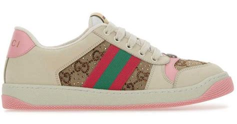 gucci crystal shoe sale|gucci screener sneakers with crystals.